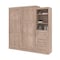 Bestar Pur Queen Murphy Bed and Storage Unit with Drawers (90W) in rustic brown 26869-000009 - alternate 9